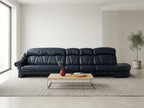 Canapea 6 locuri culoare albastru marin design modern