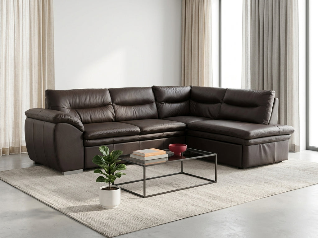 Canapea de colt pentru living cu dimensiuni 240 x 170 cm - MobiHaus