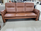 Canapea din piele maro 210 cm și fotolii ergonomice Longlife MobiHaus