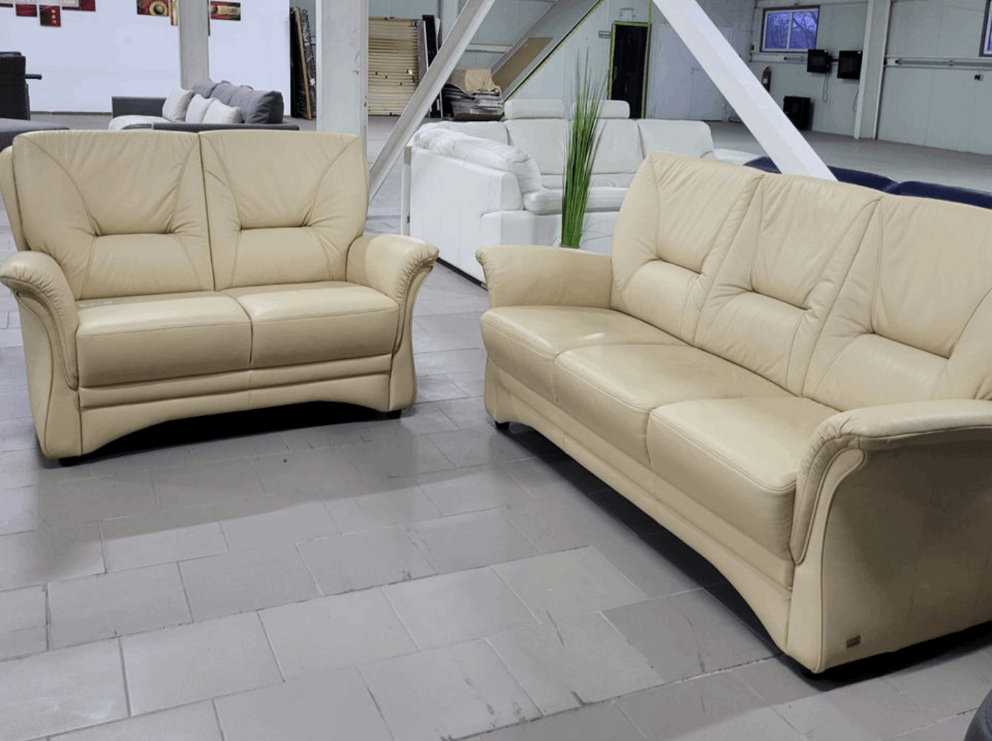 Canapele Longlife cu bloc de arcuri bej