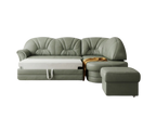 Colțar extensibil din piele naturală verde pal 240x170 cm Longlife MobiHaus