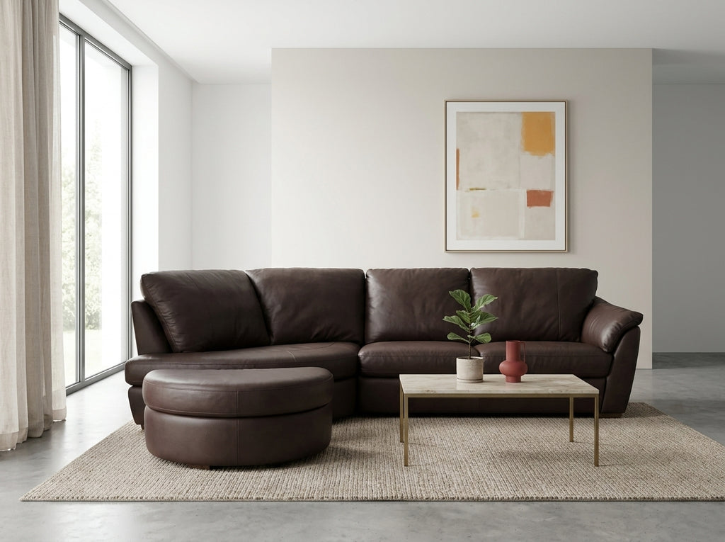 Colțar living dimensiuni 290x140 cm cu puf inclus