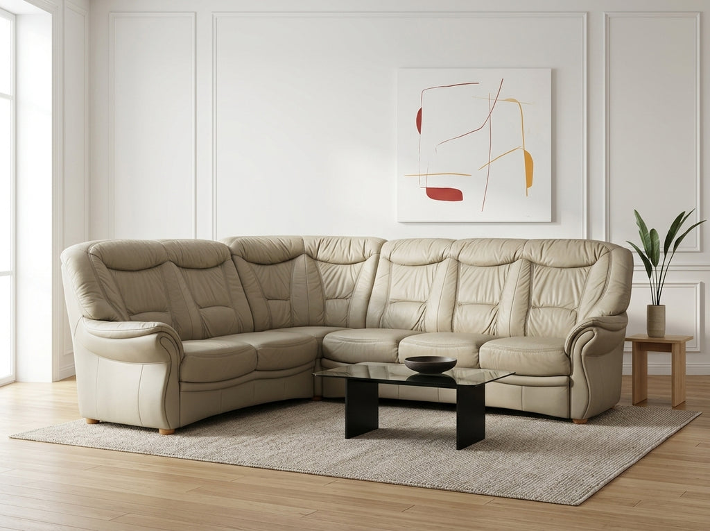 Colțar din piele naturală dimensiuni 220x220 cm