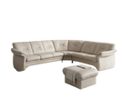 Set colțar piele naturală și puf Elastoform MobiHaus