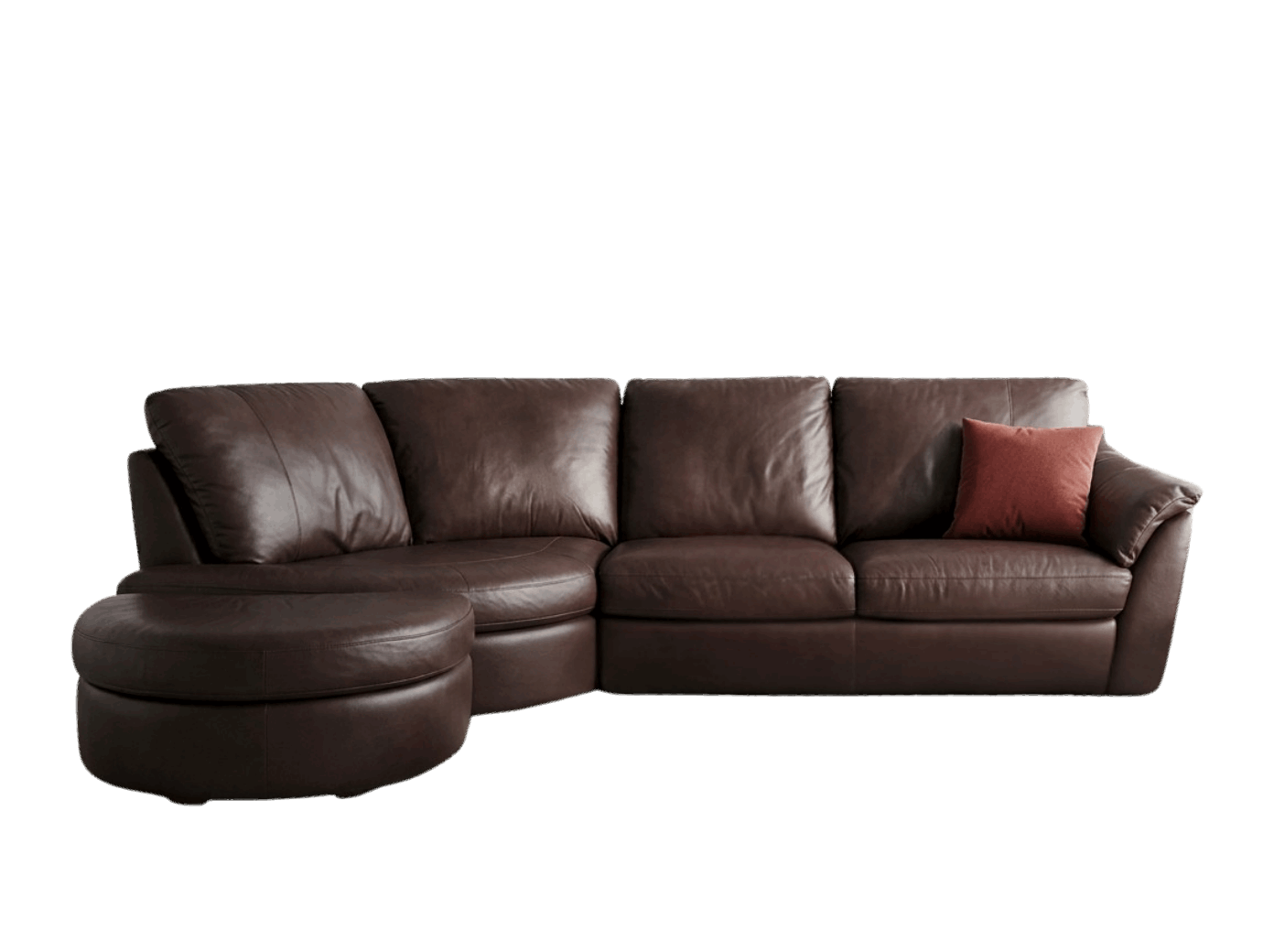 Colțar piele naturală maro Natuzzi 290x140 cm