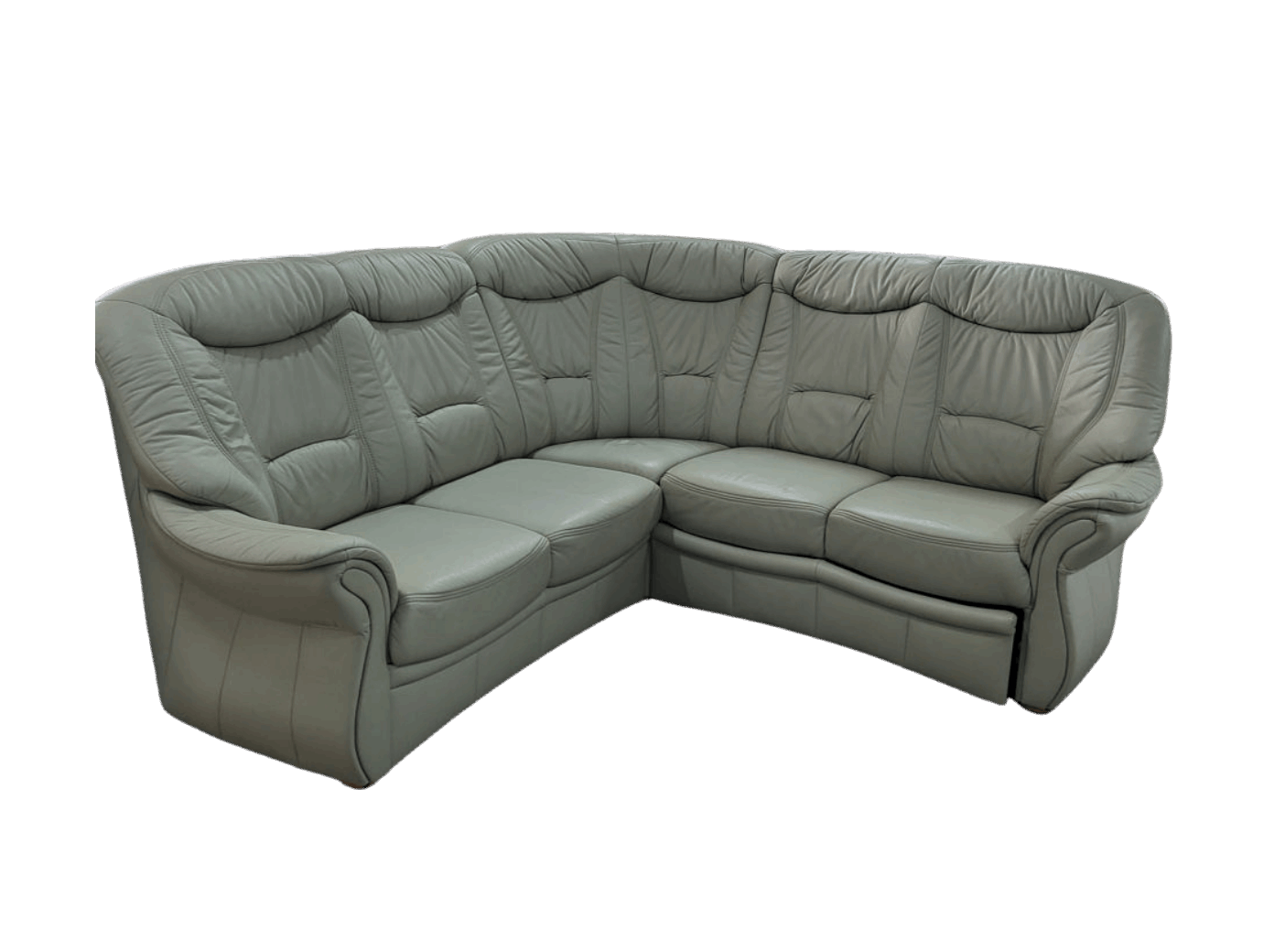 Colțar piele naturală verde oliv 220x220 cm Longlife