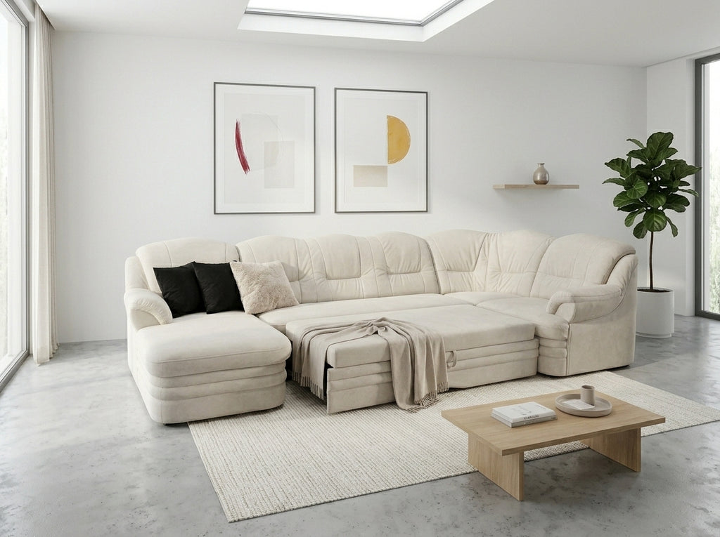 Colțar nou pentru living din microfibră premium MobiHaus