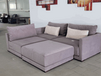Exemplu configurare spațioasă canapea modulară gri 370cm