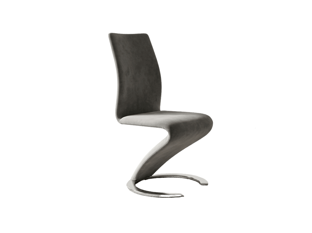 Scaun dinning modern gri din material textil