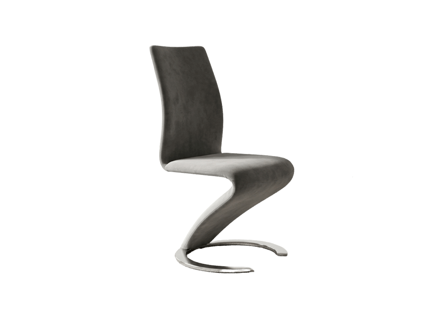 Scaun dinning modern gri din material textil