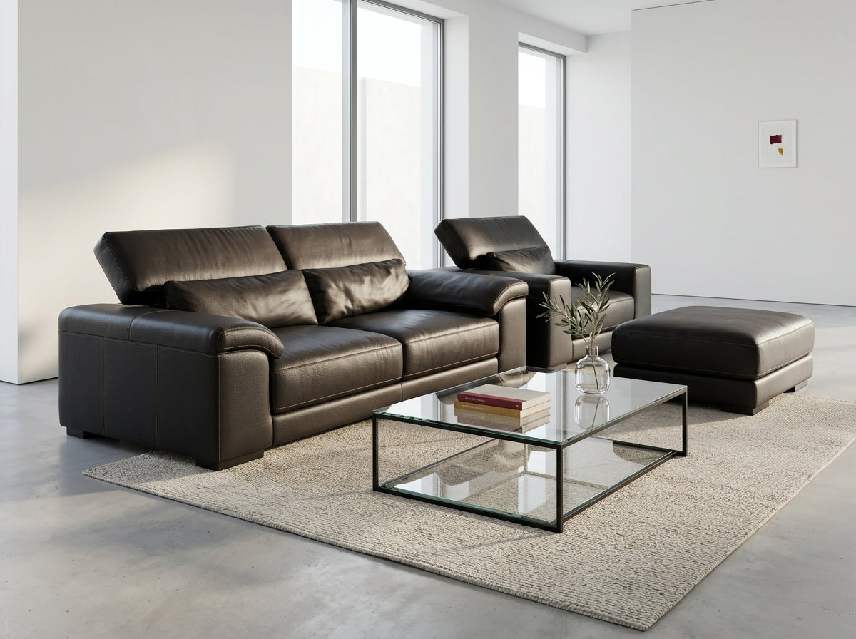Set mobilier din piele in stare excelenta Made in Italy - MobiHaus
