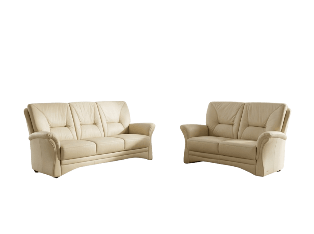 Set canapele 3+2 piele naturală bej Longlife