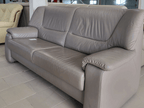 Set canapele fixe din piele naturală culoare maro