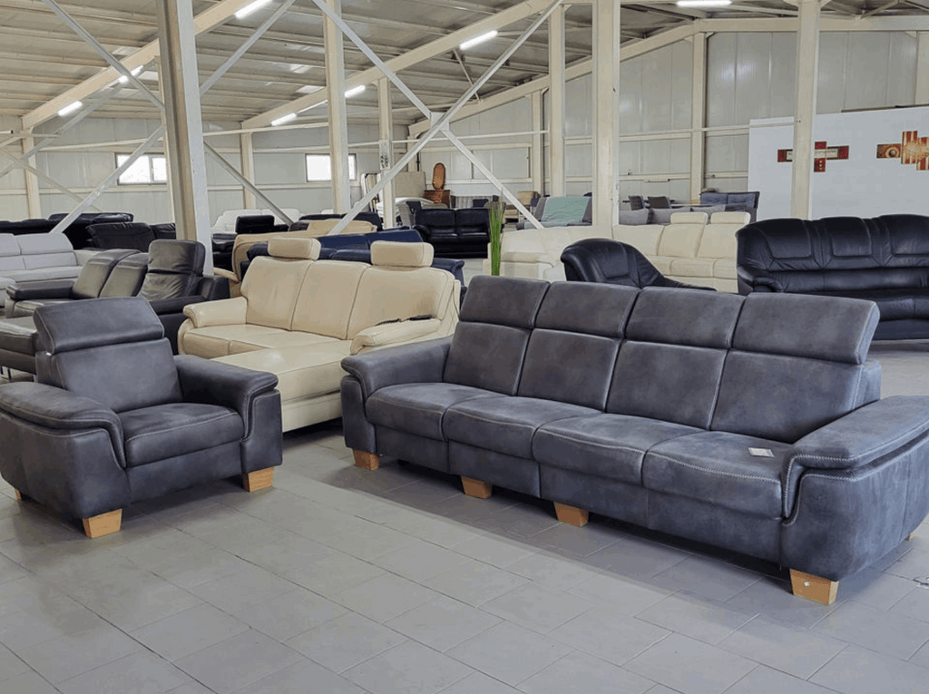 Ansamblu canapea 270cm și fotoliu 110cm gri pentru living modern