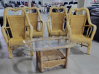 Amenajare zonă de relaxare cu set clasic din ratan pentru exterior MobiHaus