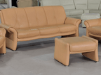 Set living 3+2+1+1 plus puf piele naturală
