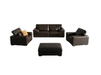 Set mobilier Premium exclusiv Calia Italia din piele naturala maro - MobiHaus